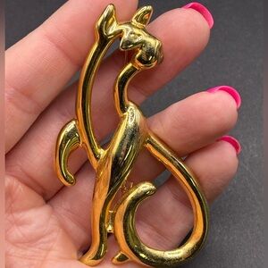 Large Cat Shaped Brooch